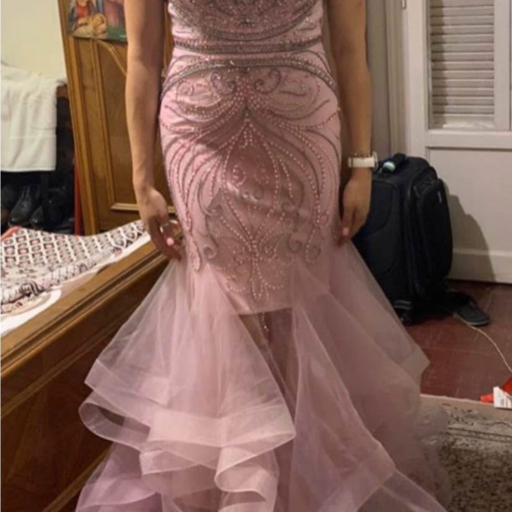 Elegant Pink Evening Gown